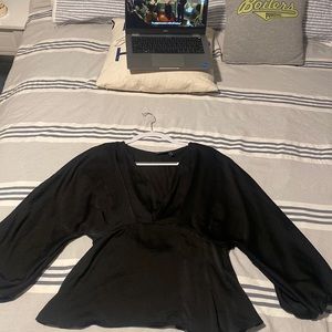 Black long sleeve top